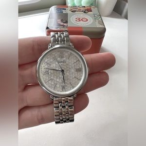 Silver fossil mermaid watch 🧜‍♀️